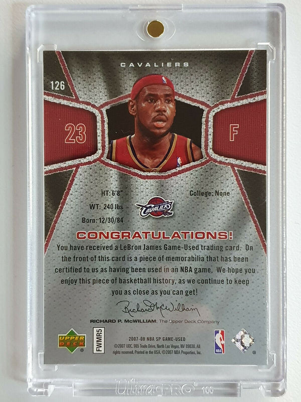 2007 Upper Deck SP Lebron James #PATCH Game Worn Jersey - Ready to Grade