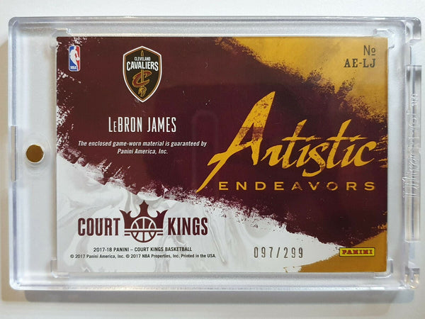 2017 Court Kings Lebron James #PATCH Game Worn Jersey /299 - Ready to Grade