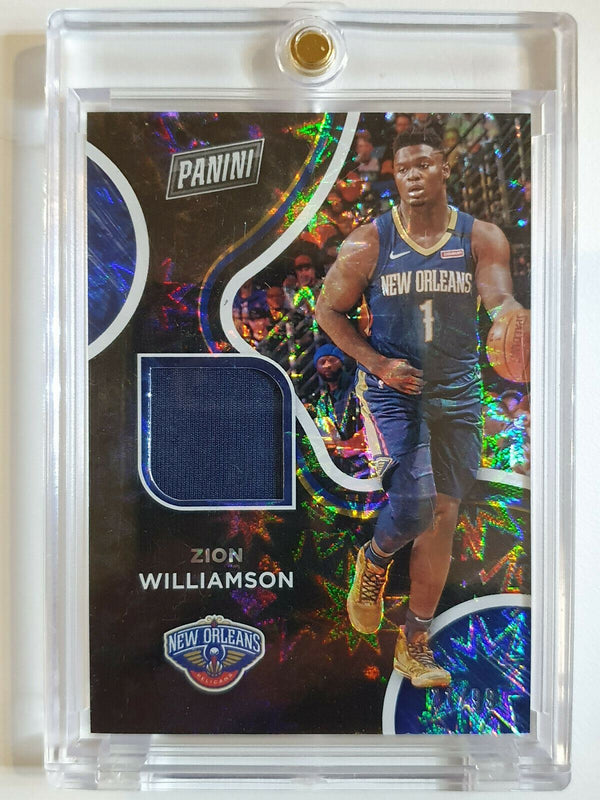 2020 Zion Williamson #Patch Game Worn Jersey BLUE EXPLOSION /99 - Ready to Grade