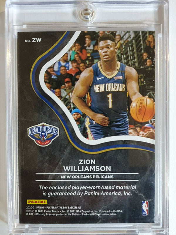 2020 Zion Williamson #Patch Game Worn Jersey BLUE EXPLOSION /99 - Ready to Grade