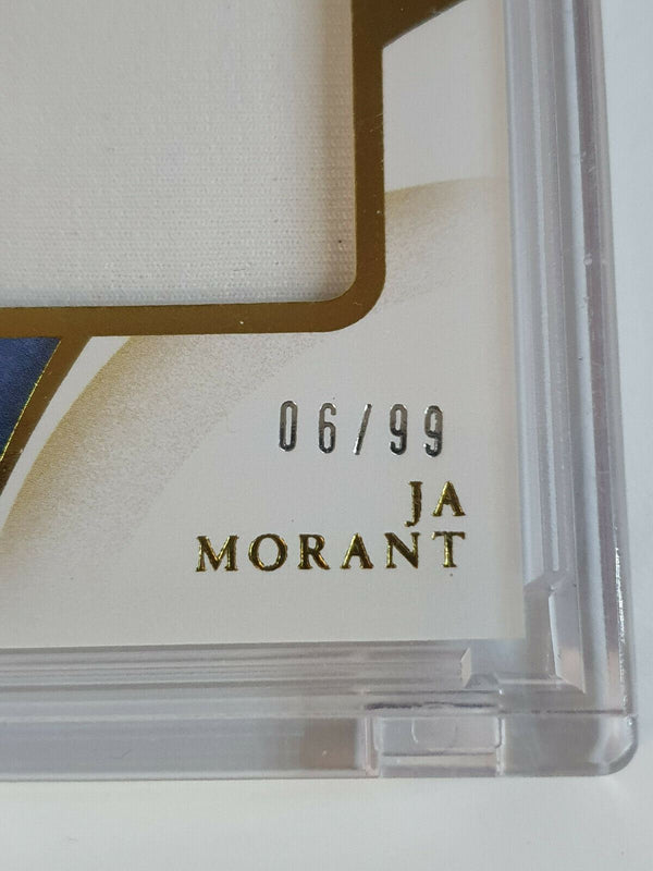 2019 Immaculate Ja Morant Rookie #PATCH Worn Jersey /99 - Ready to Grade