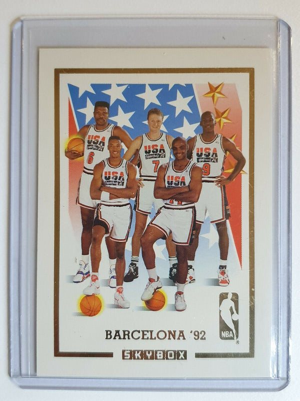 1992 Skybox Dream Team Barcelona USA 3PC Set - COMPLETE SET w/ Jordan + Magic