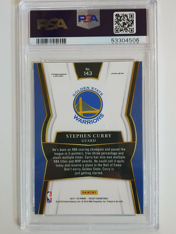 2017 Panini Select Stephen Curry #143 SILVER Prizm - PSA 9 (POP 9)