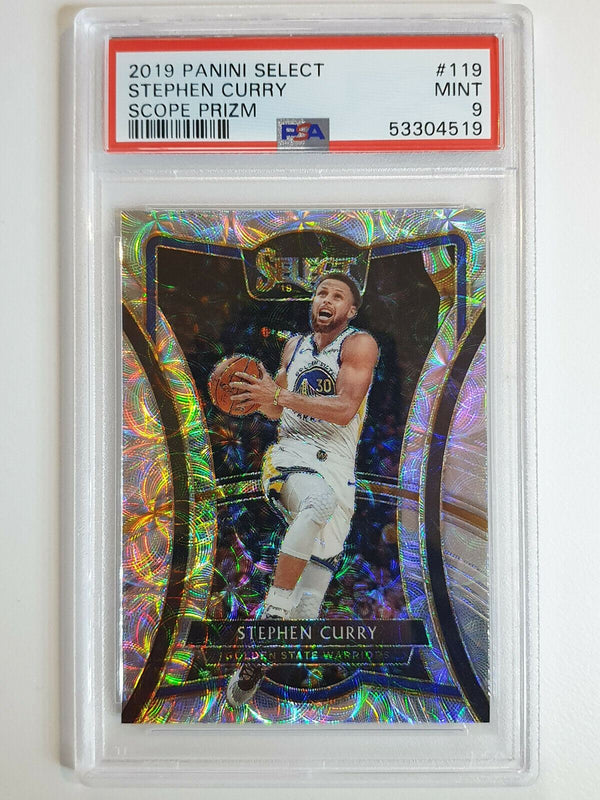 2019 Panini Select Stephen Curry #119 Premier Level SCOPE Prizm - PSA 9 (POP 5)