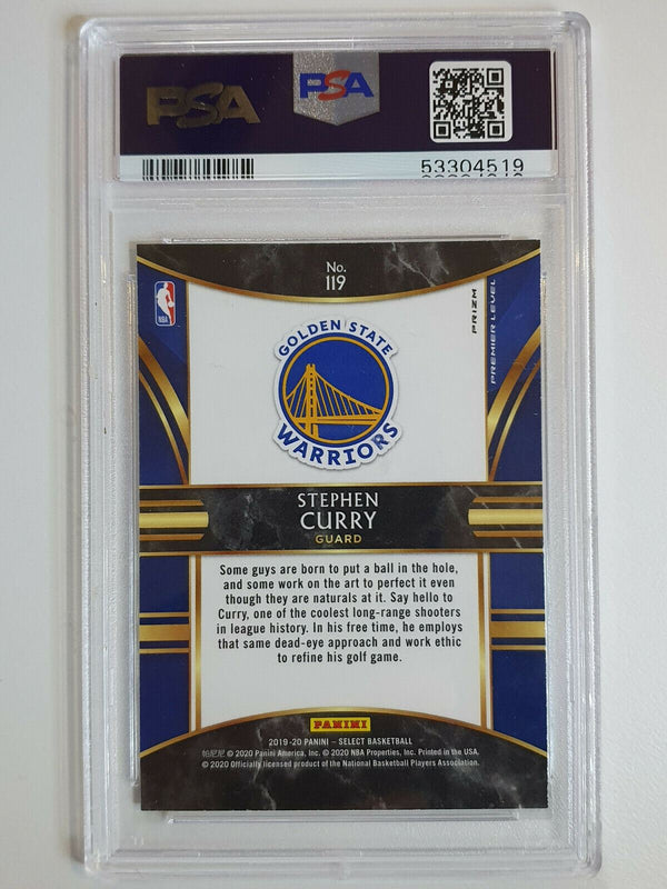 2019 Panini Select Stephen Curry #119 Premier Level SCOPE Prizm - PSA 9 (POP 5)