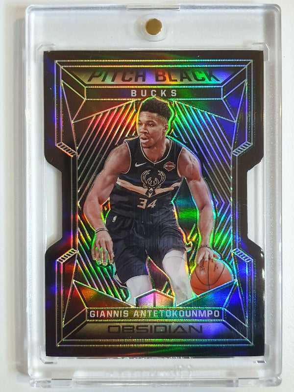 2019 Obsidian Giannis Antetokounmpo #14 ELECTRIC ETCH GREEN /25 - GEM