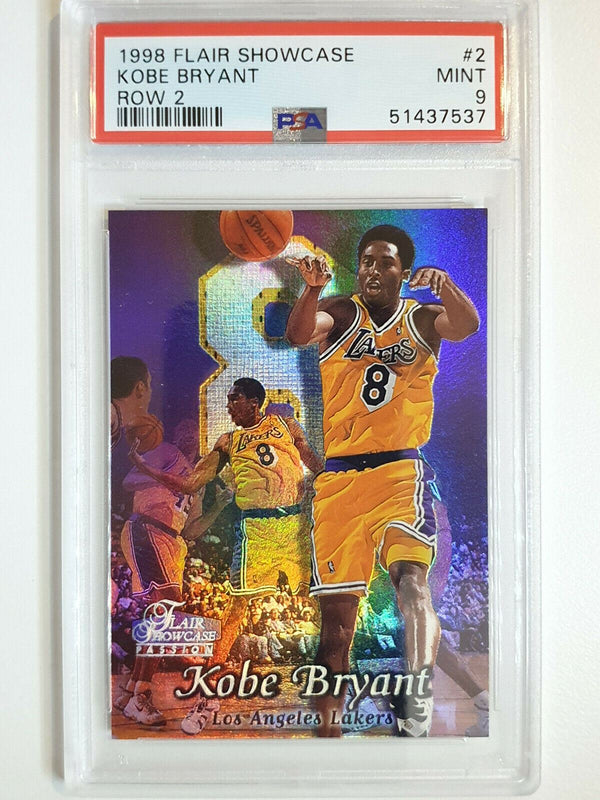 1998 Flair Showcase Kobe Bryant #2 ROW 2 - PSA 9