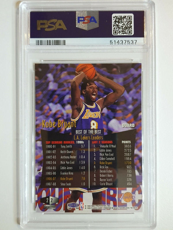 1998 Flair Showcase Kobe Bryant #2 ROW 2 - PSA 9