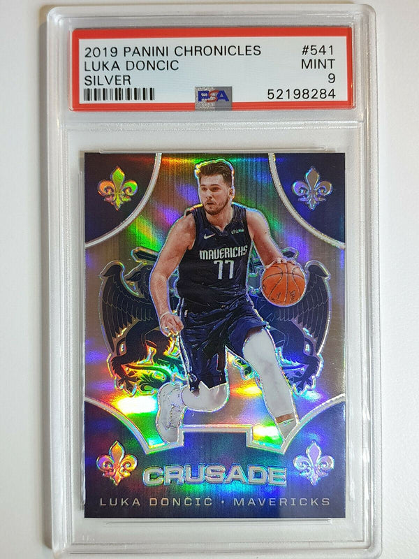 2019 Panini Chronicles Luka Doncic #541 Crusade SILVER Prizm - PSA 9 (Low POP)