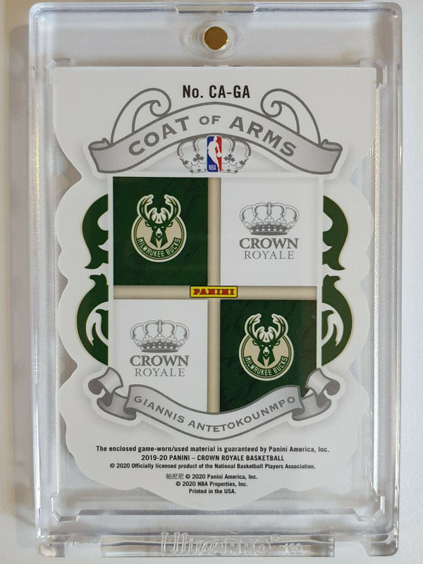 2019 Crown Royale Giannis Antetokounmpo #Patch Game Worn Jersey - Ready to Grade