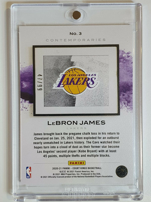 2020 Court Kings Lebron James #3 Contemporaries AMETHYST /99 - Ready to Grade