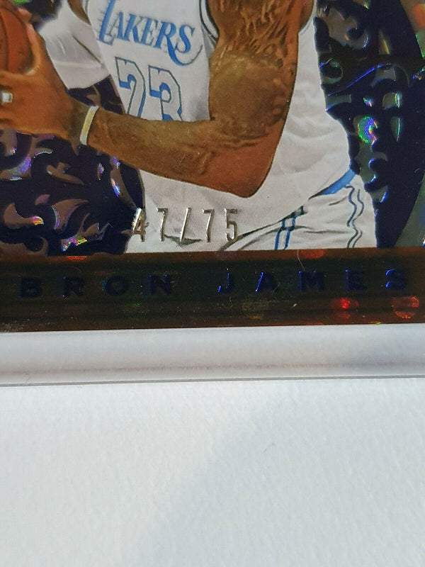 2020 Panini Crown Royale LeBron James #6 Test Of Time BLUE /75 - Ready to Grade