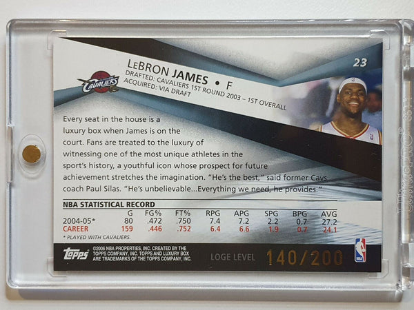 2006 Topps Luxury Box Lebron James #23 RED HOLO /200 - Ready to Grade