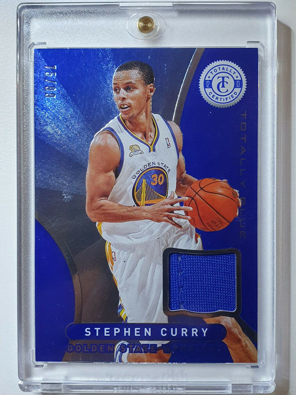 2012 Totally Certified Stephen Curry #PATCH BLUE Prizm /99 Game Worn - Rare