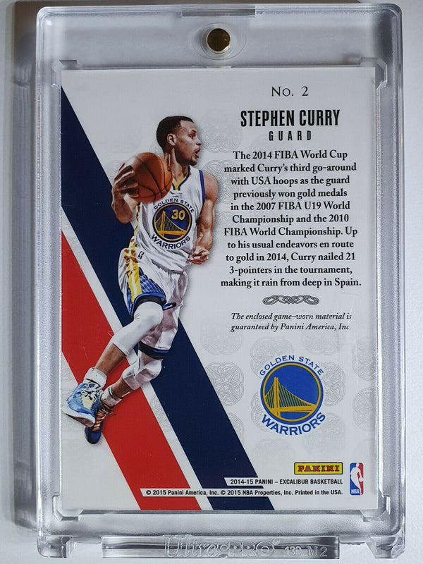 2014 Excalibur Stephen Curry #PATCH Game Worn Jersey - Ready to Grade