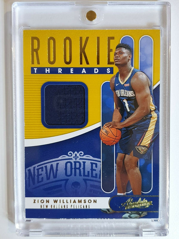 2019 Absolute Zion Williamson Patch #Rookie Threads (Game Worn Jersey) - GEM