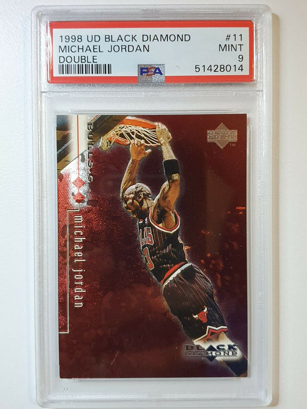 1998 UD Michael Jordan Black Diamond #11 DOUBLE RED /3000 - PSA 9 (POP 6)