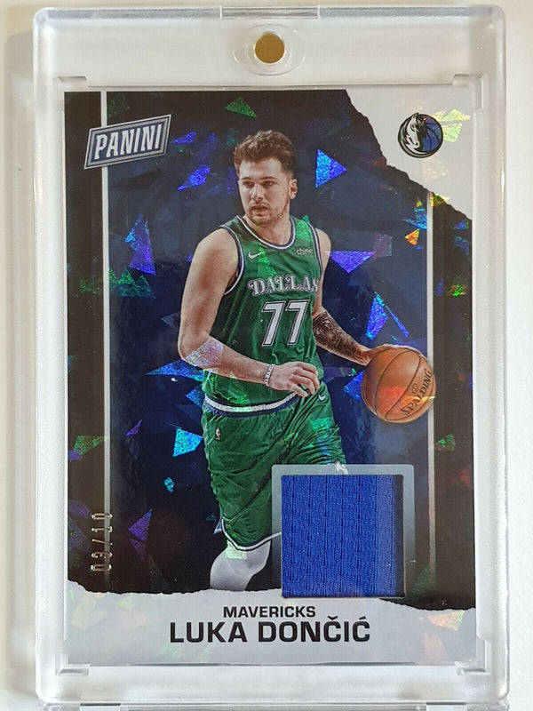 2021 Panini Luka Doncic #BK10 Jersey Patch CRACKED ICE /10 - Ready to Grade