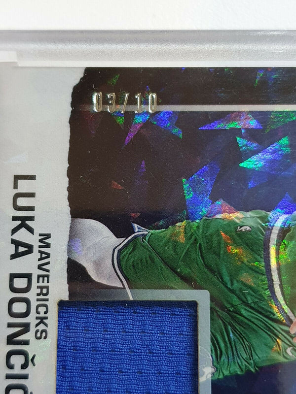 2021 Panini Luka Doncic #BK10 Jersey Patch CRACKED ICE /10 - Ready to Grade