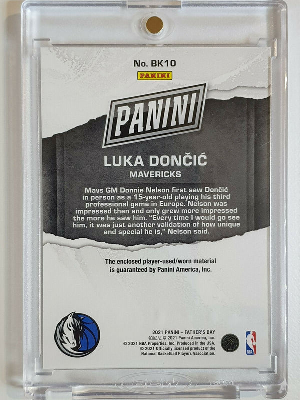 2021 Panini Luka Doncic #BK10 Jersey Patch CRACKED ICE /10 - Ready to Grade