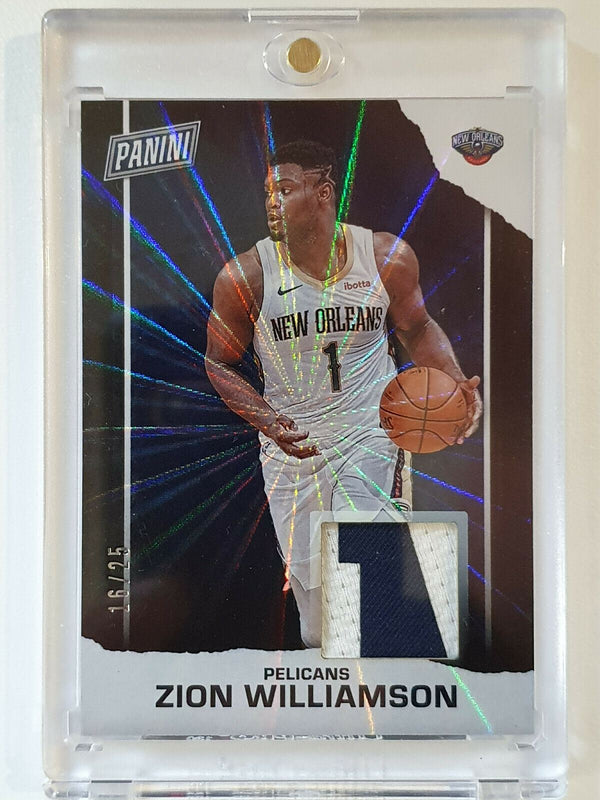 2021 Panini Zion Williamson #BK6 Jersey Patch INFINITE LASER /25 - Gem