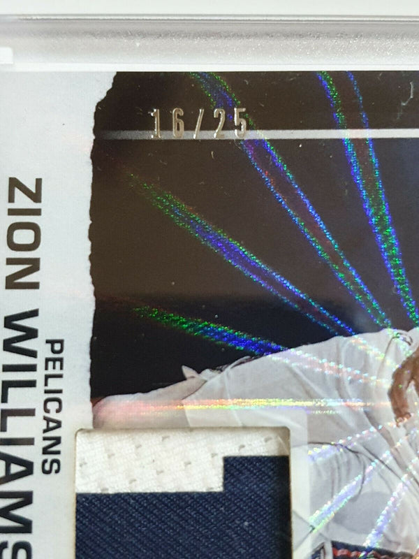 2021 Panini Zion Williamson #BK6 Jersey Patch INFINITE LASER /25 - Gem