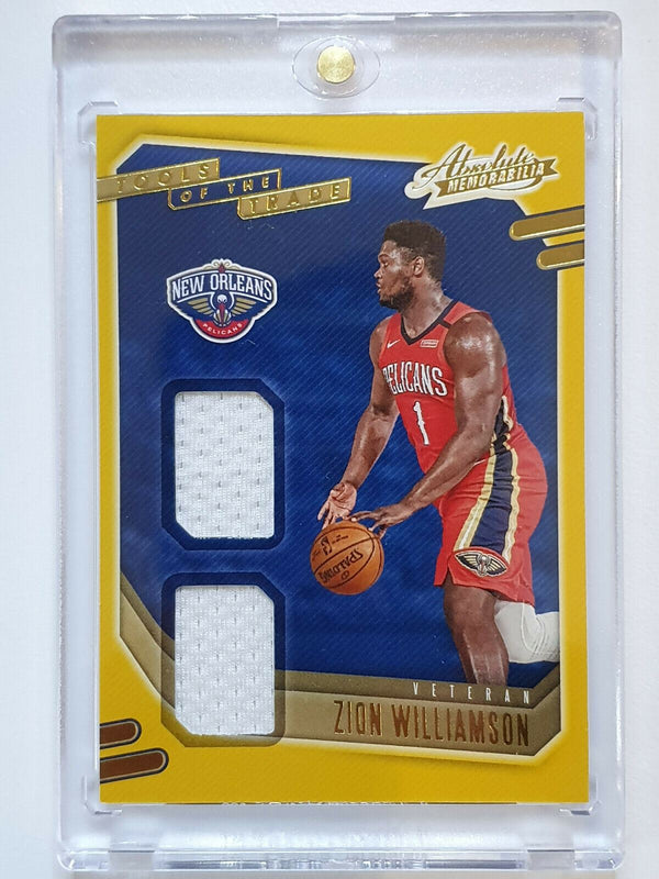 2020 Absolute Zion Williamson DUAL PATCH Game Worn Jersey - Ready to Grade