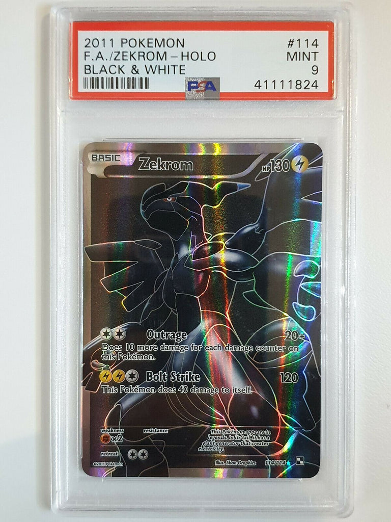 2011 Pokemon Zekrom HOLO 114/114 Full Art Black & White - PSA 9 Perfect Edges Cards 2011 Pokemon Zekrom HOLO 114/114 Full Art Black & White - PSA 9 Perfect Edges Cards