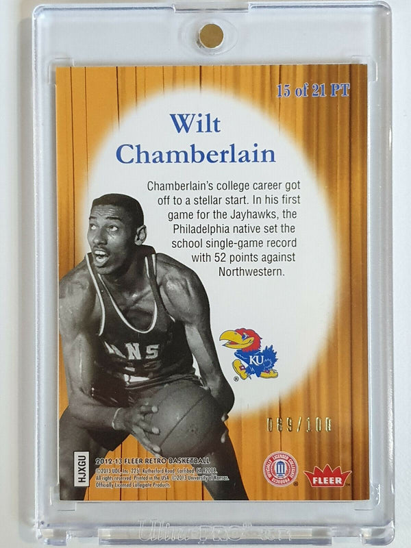 2012 Fleer Wilt Chamberlain HOLO /100 Playmakers Theatre - Ready to Grade