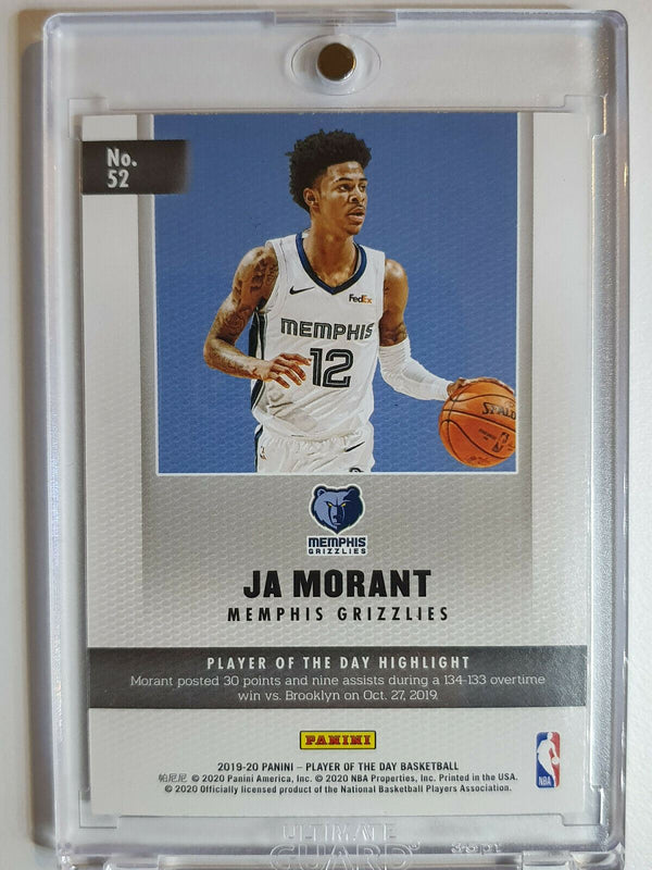 2019 Panini NBA Ja Morant Rookie #52 Player of the Day RC - Ready to Grade