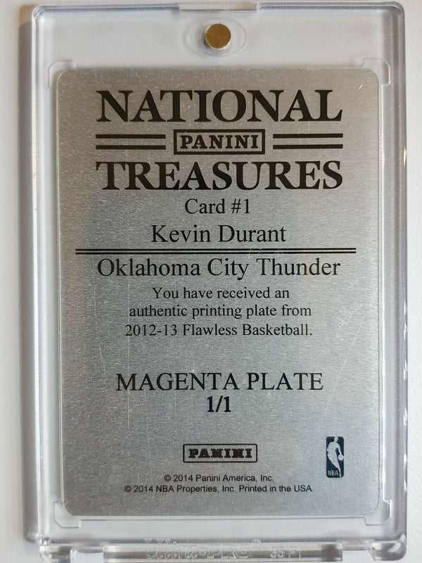 2014 National Treasures Kevin Durant Printing Plate 1/1 Magenta (True 1 of 1)