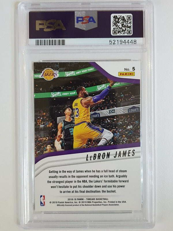 2018 Threads Lebron James #5 High Octane DAZZLE PRIZM - PSA 10 (POP 16)