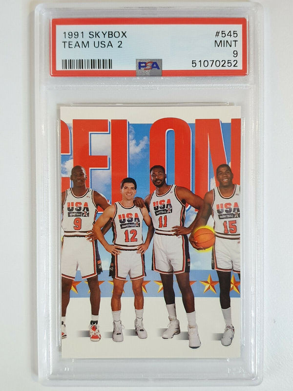 1992 Dream Team Barcelona USA 3-PC SET Jordan + Magic - ALL PSA 9 (LOW POP)