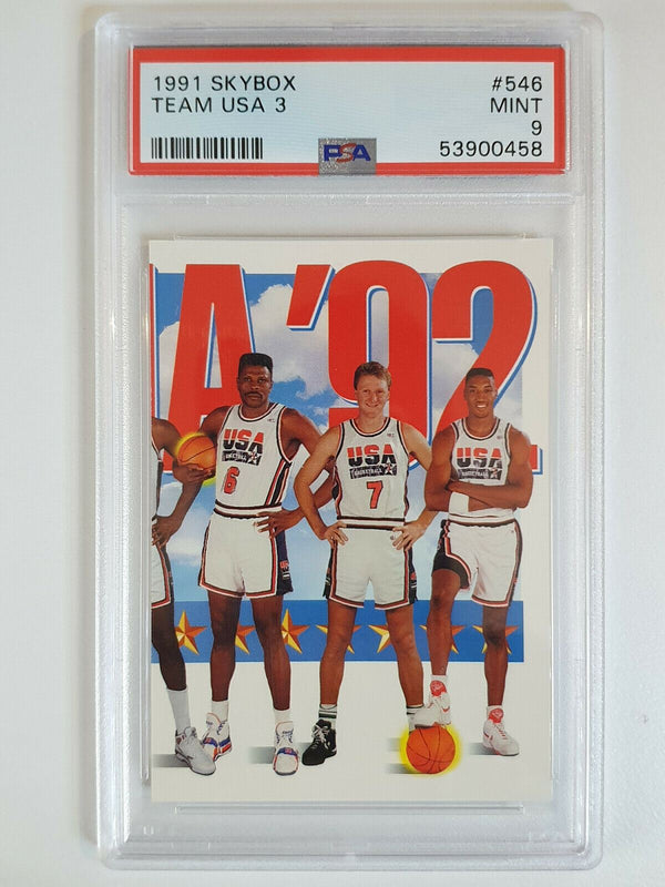 1992 Dream Team Barcelona USA 3-PC SET Jordan + Magic - ALL PSA 9 (LOW POP)