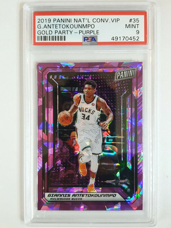 2019 Panini Giannis Antetokounmpo #35 PURPLE ICE /99 - PSA 9 (POP 6)