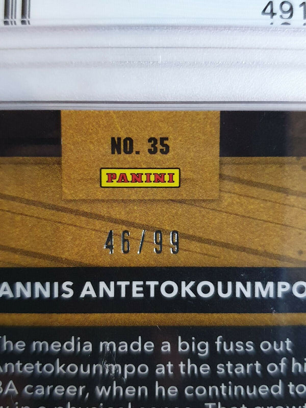 2019 Panini Giannis Antetokounmpo #35 PURPLE ICE /99 - PSA 9 (POP 6)