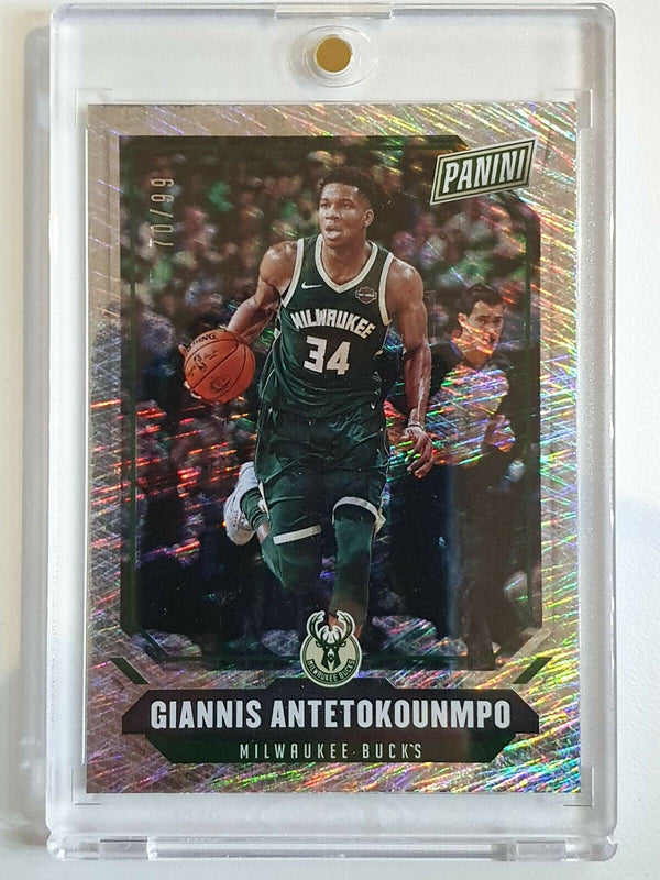 2018 Panini Giannis Antetokounmpo #29 ELECTRIC RAIN /99 - Ready to Grade