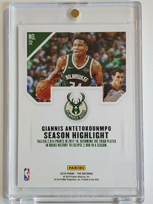 2018 Panini Giannis Antetokounmpo #29 ELECTRIC RAIN /99 - Ready to Grade