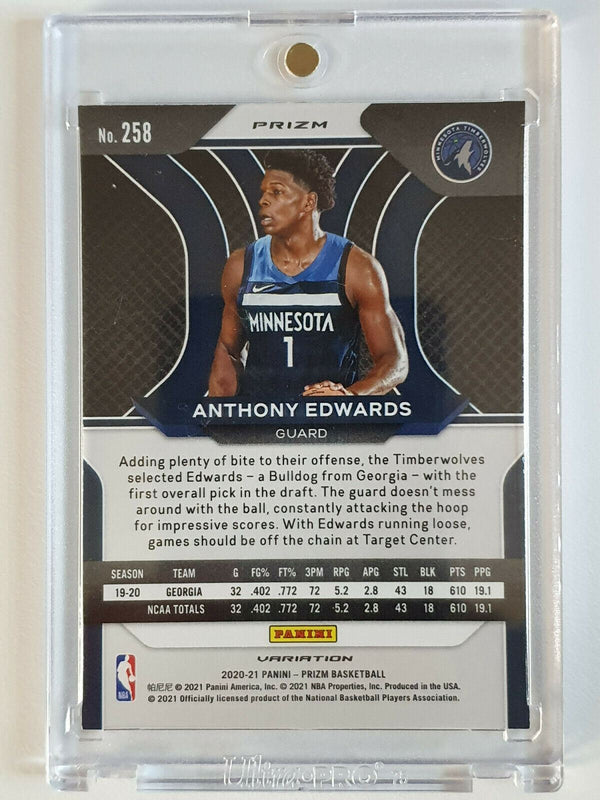 2020 Prizm Anthony Edwards Rookie #258 VARIATION FAST BREAK - Ready to Grade