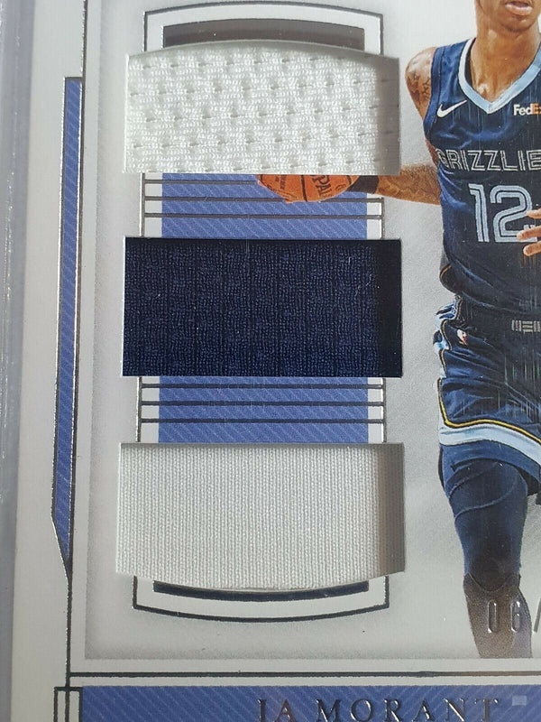 2019 National Treasures Ja Morant Rookie PATCH /99 Triple Jersey - BGS 9 (POP 2)