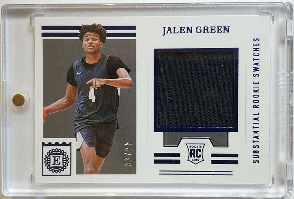 2021 Panini Encased Jalen Green Rookie Jersey PATCH BLUE /99 - Ready to Grade