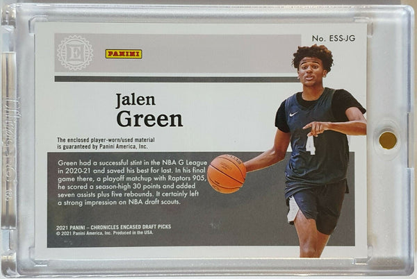 2021 Panini Encased Jalen Green Rookie Jersey PATCH BLUE /99 - Ready to Grade