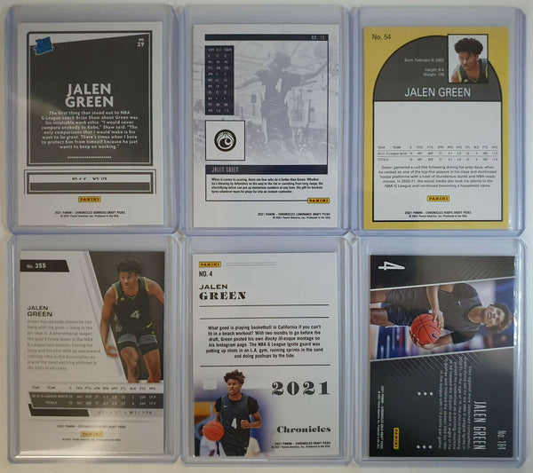 2021 Panini Chronicles Jalen Green ROOKIE CARDS SET (B) - 6 x Card Lot