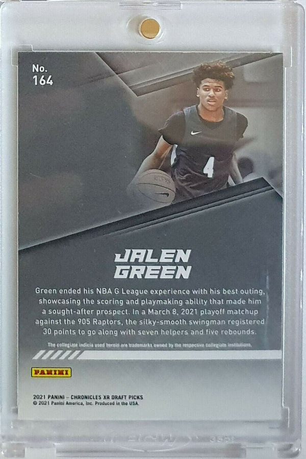 2021 Chronicles Jalen Green Rookie #164 XR GREEN HOLO RC - Ready to Grade