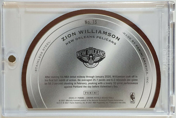 2020 Crown Royale Zion Williamson #15 Test of Time BLUE /75 - Ready to Grade