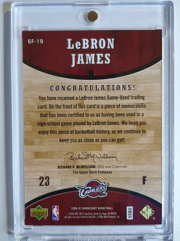 2006 Upper Deck Lebron James #GF-19 Hardcourt USED GAME FLOOR - Ready to Grade