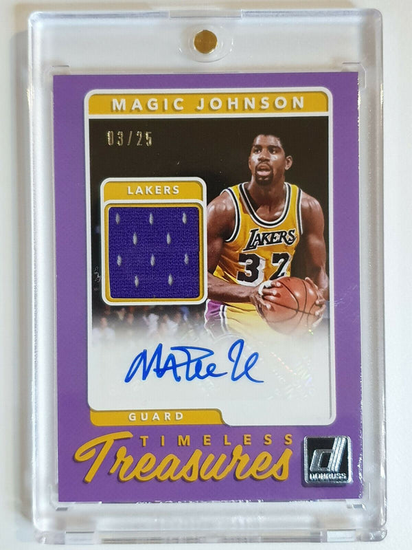 2017 Donruss Magic Johnson Patch Autograph /25 Game Worn Auto - Ready to Grade