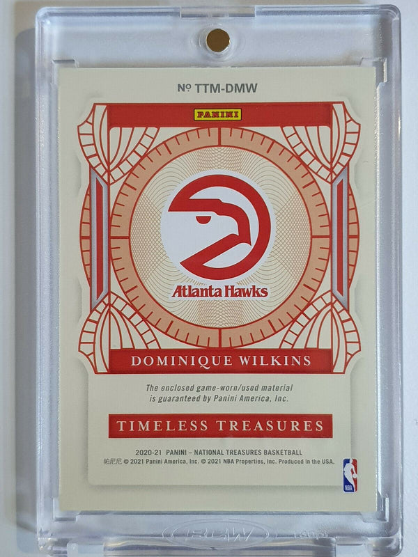 2020 National Treasures Dominique Wilkins #Patch /99 Game Worn Jersey