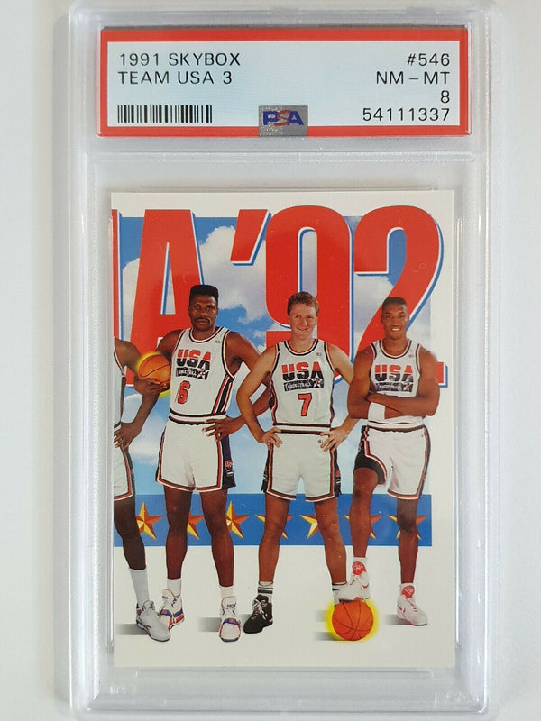 1992 Dream Team Barcelona USA 3-PC SET Jordan + Magic - ALL PSA 8 (LOW POP)