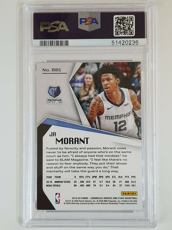 2019 Chronicles Ja Morant Rookie #681 Rookies & Stars RC - PSA 9